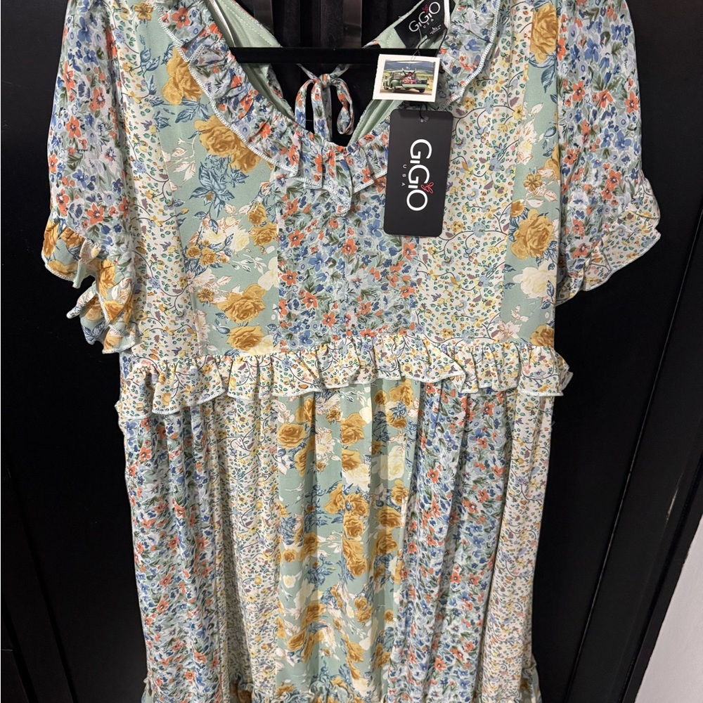 GGO Floral Dress with Ruffle Details